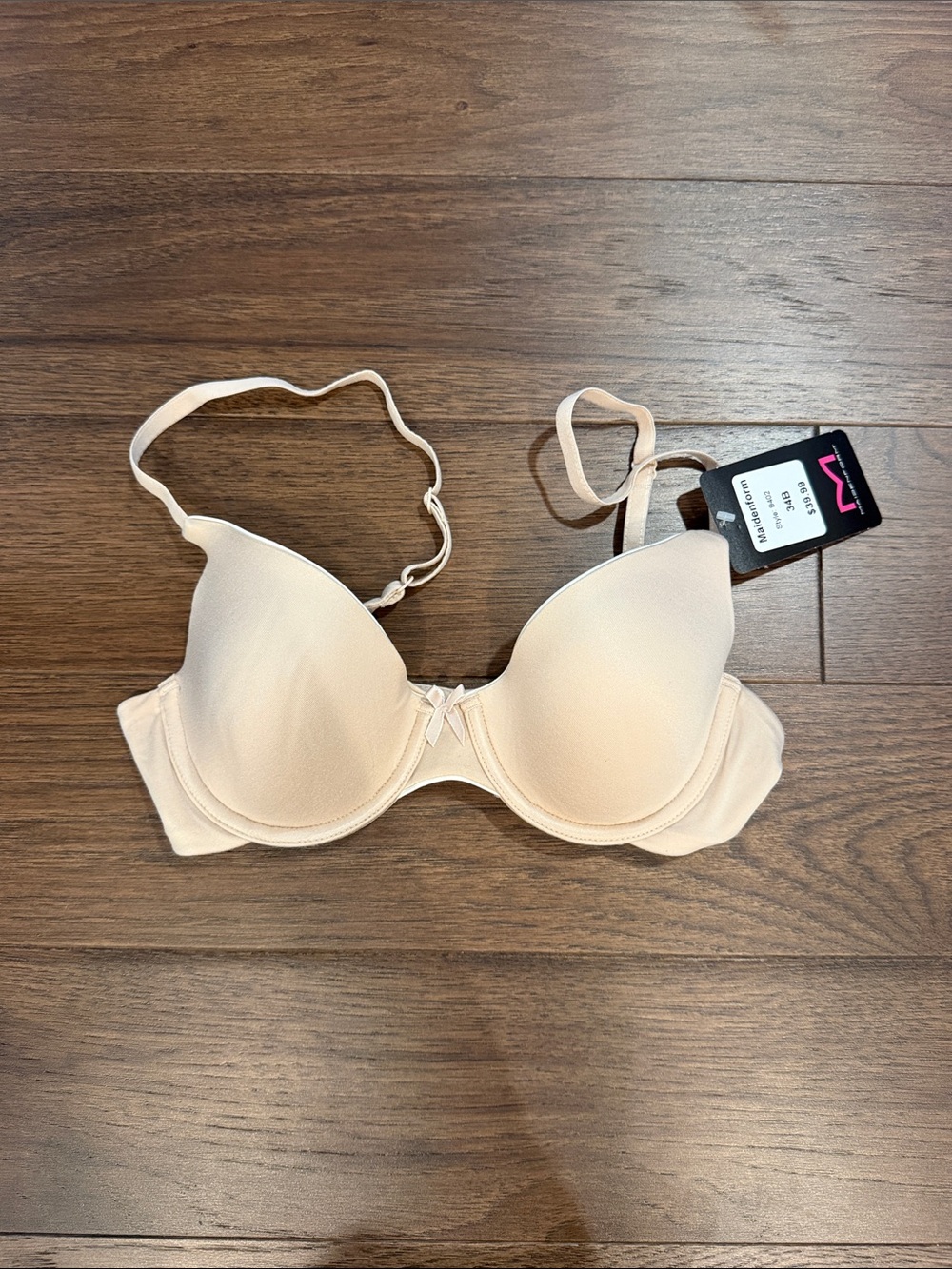 Maidenform Light Beige Comfy Soft Demi Underwire Bra Size 34B NWT - C76-105
